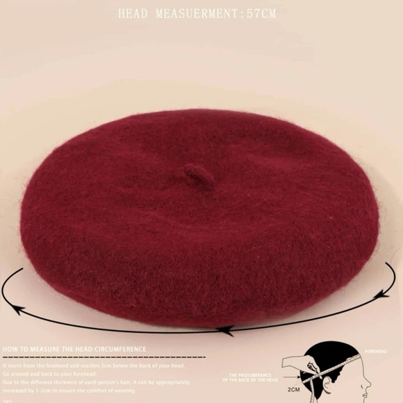 Simple solid beret - Picture 3 of 4